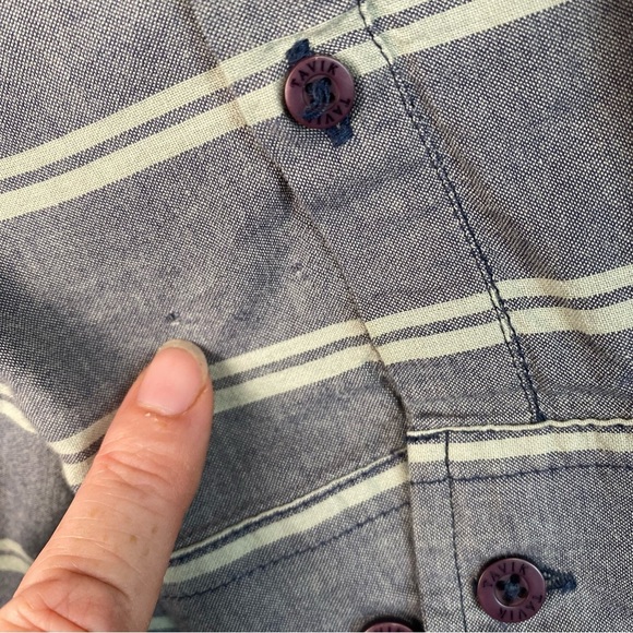 Tavik Mens Shirt Button Up Long Sleeve Striped Modern Beach XL - Picture 5 of 10